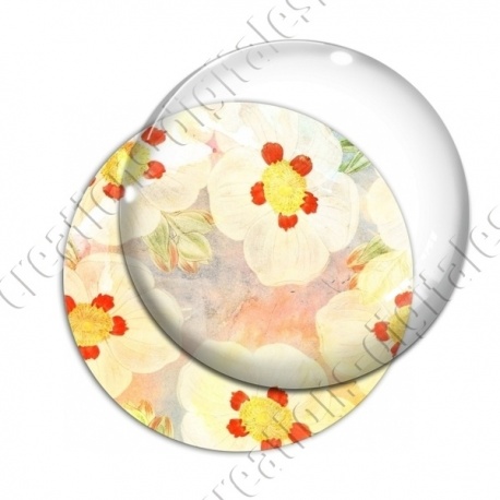 Image digitale - Fond fleurs blanches 07