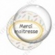 Image digitale - Merci maîtresse - Etiquette ovale jaune- Fond crayon