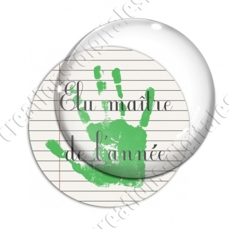 Image digitale - Elu maître - Main verte - ligne noire