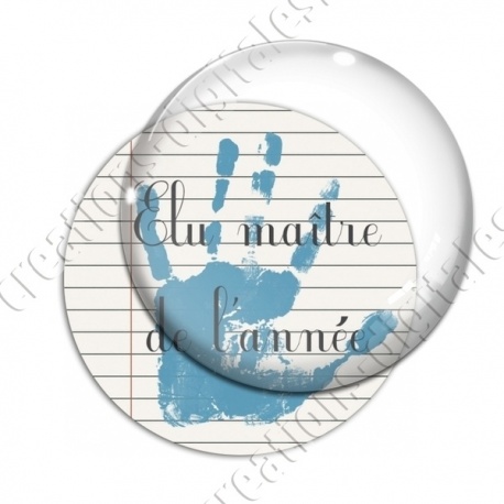 Image digitale - Elu maître - Main bleue -  ligne noire