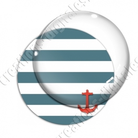 Image digitale - marinière et ancre rouge