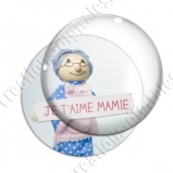 Image digitale - Je t'aime mamie - Poupée