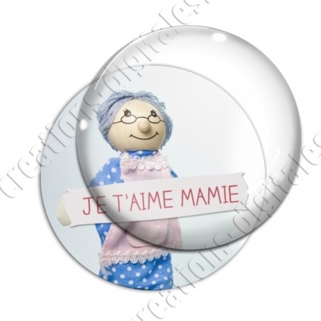Image digitale - Je t'aime mamie - Poupée