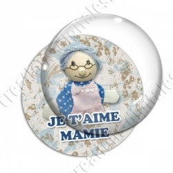 Image digitale - Je t'aime mamie - Poupée