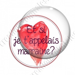 Image digitale - Et si je t'appelais marraine - coeur