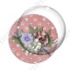 Image digitale - Composition florale 3 - fond coeur