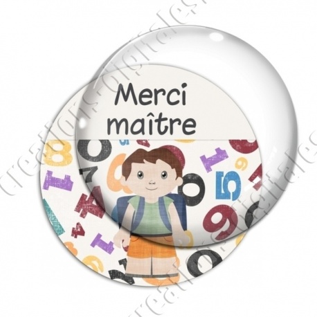 Image digitale - Merci maître - Chiffres et écolier