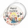 Image digitale - Merci maître - Lettres et écolière