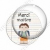 Image digitale - Merci maître - Lignes multicolores et écolier