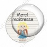 Image digitale - Merci maîtresse - Lignes noires et écolière