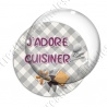 Image digitale - J'adore cuisiner - fond gris