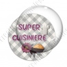 Image digitale - Super cuisinière - fond gris