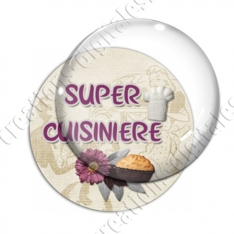 Image digitale - Super cuisinière - fond vintage