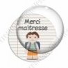 Image digitale - Merci maîtresse - Lignes noires et écolier