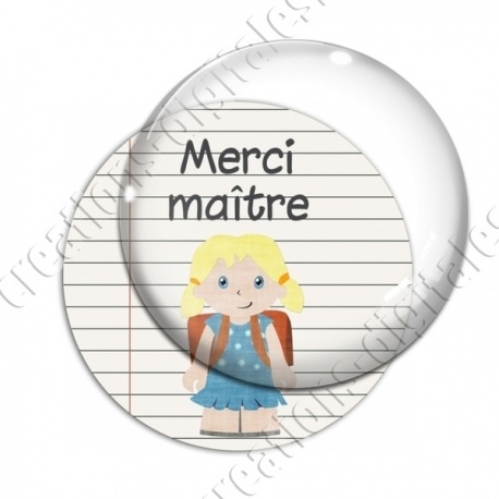 Image digitale - Merci maître - Lignes noires et écolière