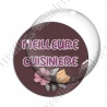 Image digitale - Meilleure cuisinière - fond marron