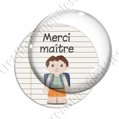 Image digitale - Merci maître - Lignes noires et écolier