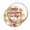 Image digitale - Chef cuisinière - Fond orange