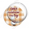 Image digitale - Chef cuisinier - Fond orange