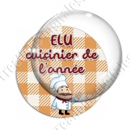 Image digitale - Elu cuisinier - Fond orange