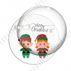Image digitale - Merry christmas couple lutins