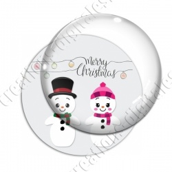 Image digitale - Merry christmas couple snowman