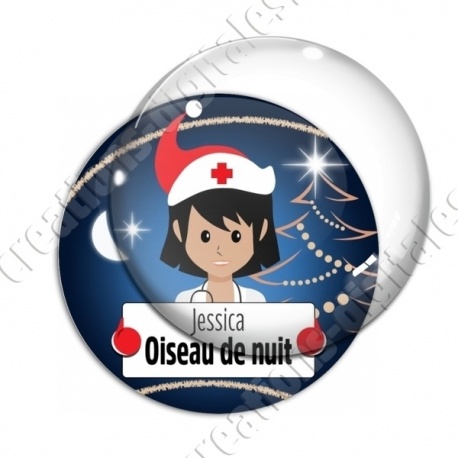 Image digitale - Oiseau de nuit thème noel