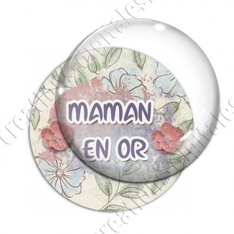 Image digitale - Maman en or - fleurs2