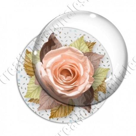 Image digitale - Montage fleur rose et fond fleuri
