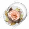 Image digitale - Montage fleur rose et fond fleuri