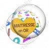 Image digitale - Maitresse en or fond chiffres