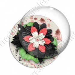 Image digitale - Montage fleurs rouges et noires 01