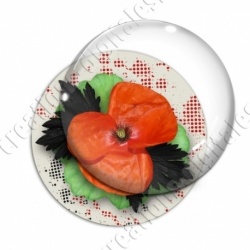 Image digitale - Coquelicot et feuillage 03