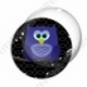 Image digitale - Hibou bleu sur fond noir