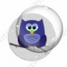 Image digitale - Hibou bleu sur fond gris
