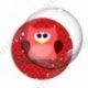 Image digitale - Hibou rouge sur fond rouge