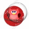 Image digitale - Hibou rouge sur fond rouge