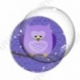 Image digitale - Hibou violet sur fond violet