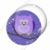Image digitale - Hibou violet sur fond violet