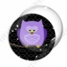 Image digitale - Hibou violet sur fond noir