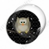 Image digitale - Hibou brun sur fond noir