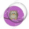 Image digitale - Hibou brun sur fond violet