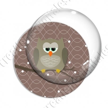 Image digitale - Hibou brun sur fond marron