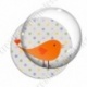 Image digitale - Oiseau orange sur fond à pois