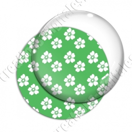 Image digitale - Motif fleur  vert