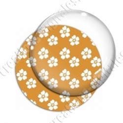 Image digitale - Motif fleur  orange