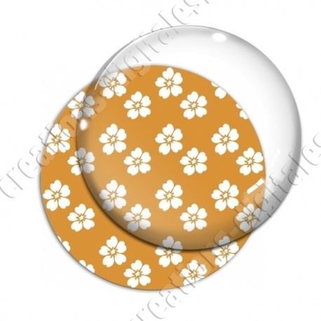 Image digitale - Motif fleur  orange