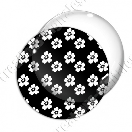 Image digitale - Motif fleur  noir