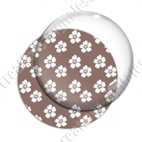 Image digitale - Motif fleur  marron