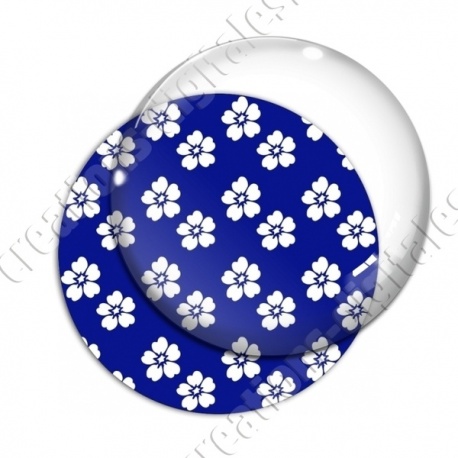 Image digitale - Motif fleur  bleu